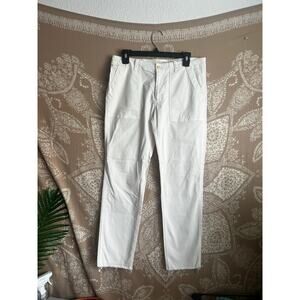Nili Lotan Size 4 Cotton Trouser Pants in White